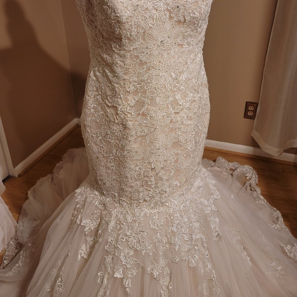 Wedding Dress Size 14 Pink Champagne - Picture 9 of 16